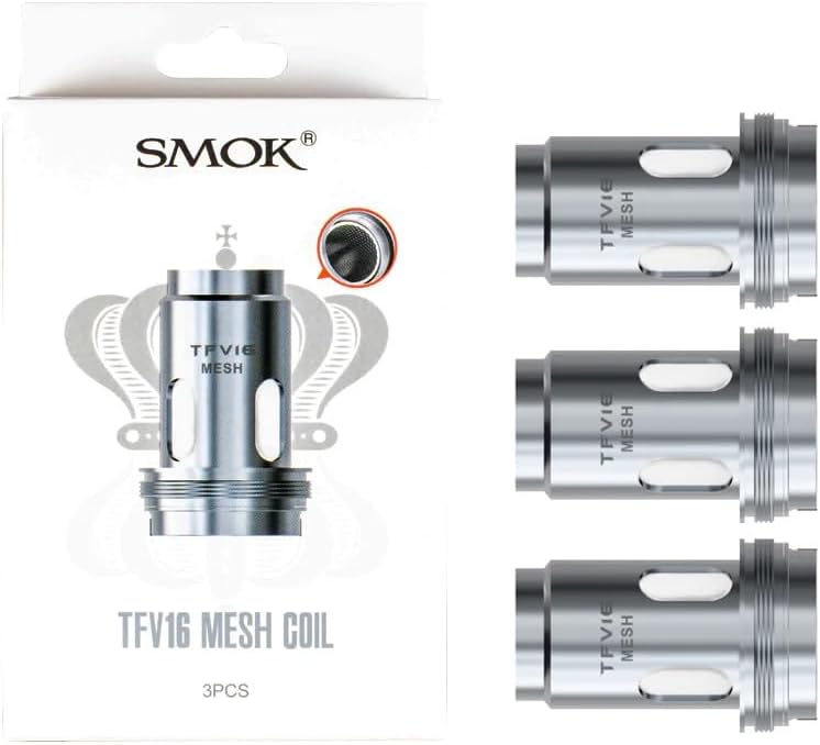 SMOK TFV16 Single Mesh Coils 0.17 OHMS (Pack of 3) Works With TFV16 Tank Mag P3 Kit Morph 2 Kit TFV18 Tank ARCfox Kit No Nicotine