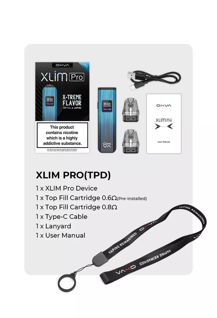 OXVA Xlim Pro Pod Vape Kit - Gleamy gray