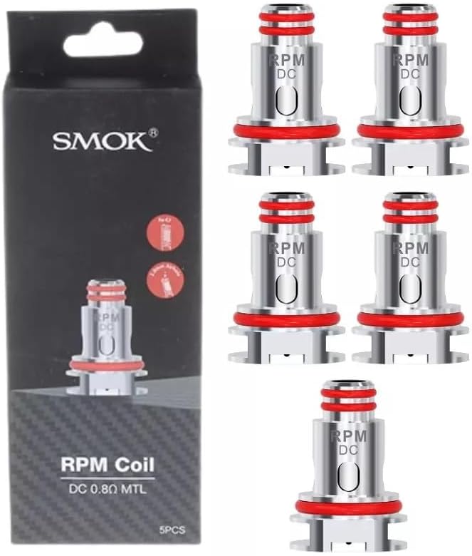 SMOK RPM Replacement Coils SC 1.0 Ohm (Pack of 5) Enhanced Flavor and Longevity, Compatible with SMOK RPM Series Devices & PODs