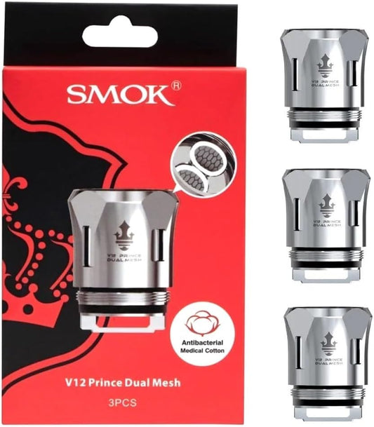 Smok V12 Prince P-Tank Dual Mesh Coils - 0.2 Ohm [3 Pack] for SMOK X-Priv Kit, TFV12 P-Tank, Stick P-25 Kit Pack of 3 No Nicotine