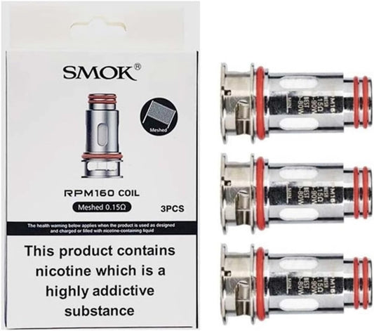 SMOK RPM160 0.15 Mesh Coil Pack: Enhance Flavor & Vapor with Precision-engineered Mesh Technology (Pack of 3) Works With SMOK RPM160 Kit