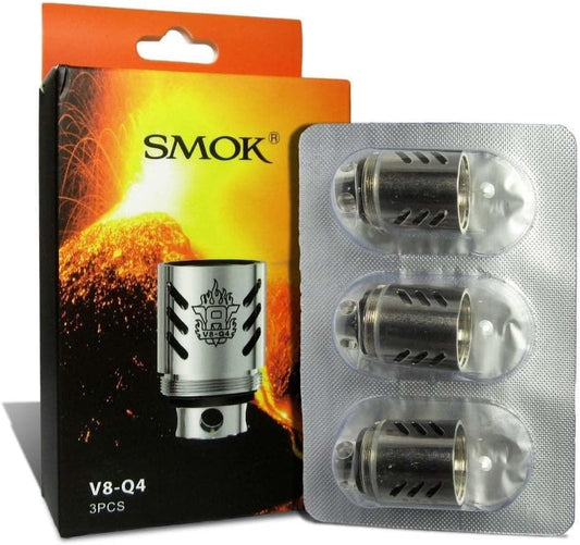 Smok V8-Q4 Quadruple Coil (Pack of 3) Works With TFV8 Cloud Beast Tank Authentic Real Deal No Nicotine