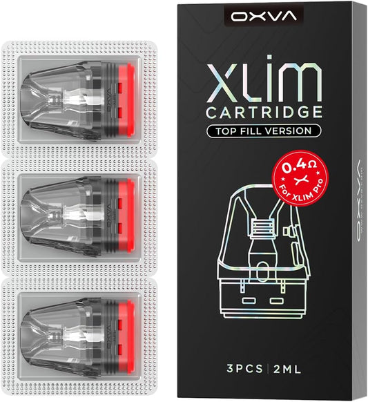 Xlim V3 Pod For Oxva - 3 Pack, Xlim Pods V3 Pods for XLIM Pro Kit Xlim SE Xlim, 2ml Cartridge, No Nicotine (0.4ohm)