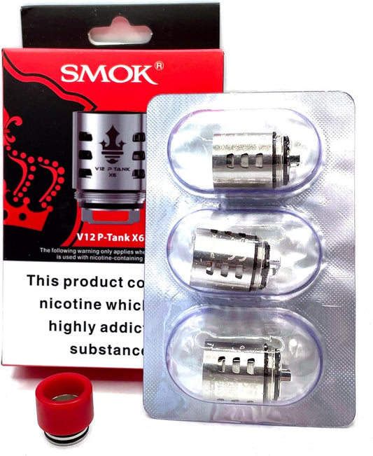 3-Pack TFV12 Prince / V12 X6 Coils 0.15 ohms & 1X Drip Tip Bundle Compatible with Smok TFV12 Prince / V12 P Tank by Northern Vape